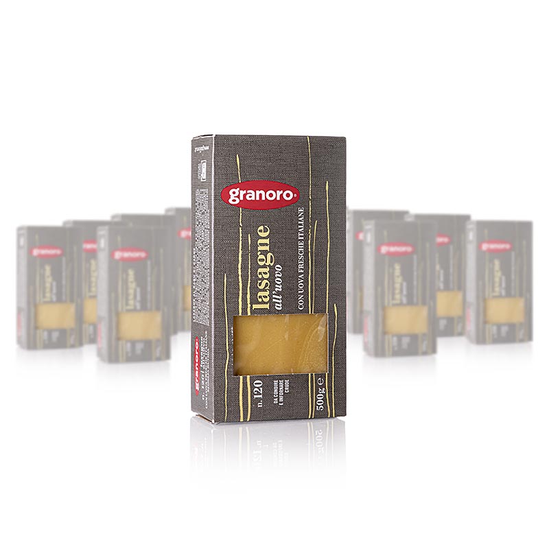 Lasagnes Granoro aux oeufs, 82 x 60 x 1mm, No.120, 6 kg, 12 x 500g