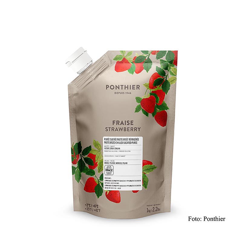 Purea di fragole Ponthier, con zucchero, 1 kg