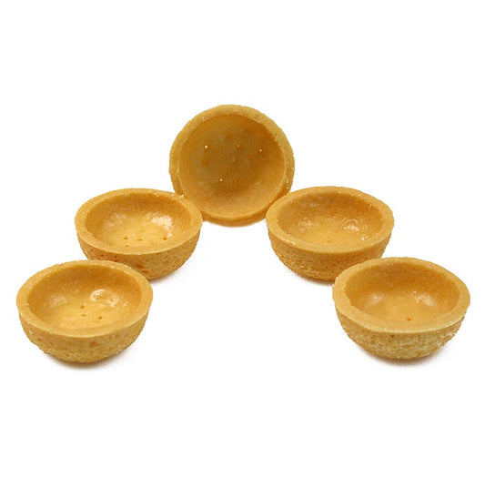 HUG - Mini tartellette da dessert, rotonde, ø 3,8 cm, H 1,8 cm, pasta frolla, 1,19 kg, 270 pezzi