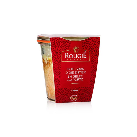 Rougie - Gänsestopfleber - Entier, in Portweingelée, 100% Foie Gras, Halbkonserve, Rougié