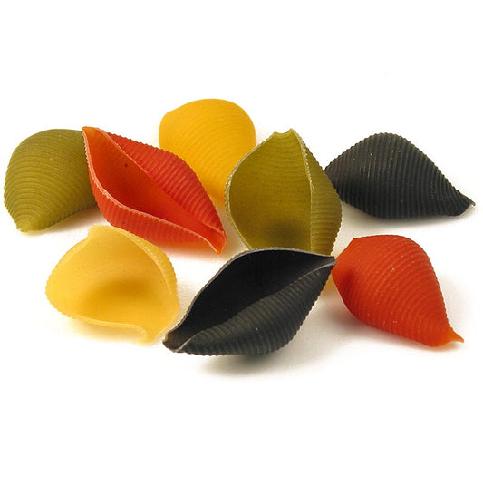 Alis - Pâtes en forme de coquillages à farcir, Conchiglioni Arleccino, 4 couleurs, 500 g