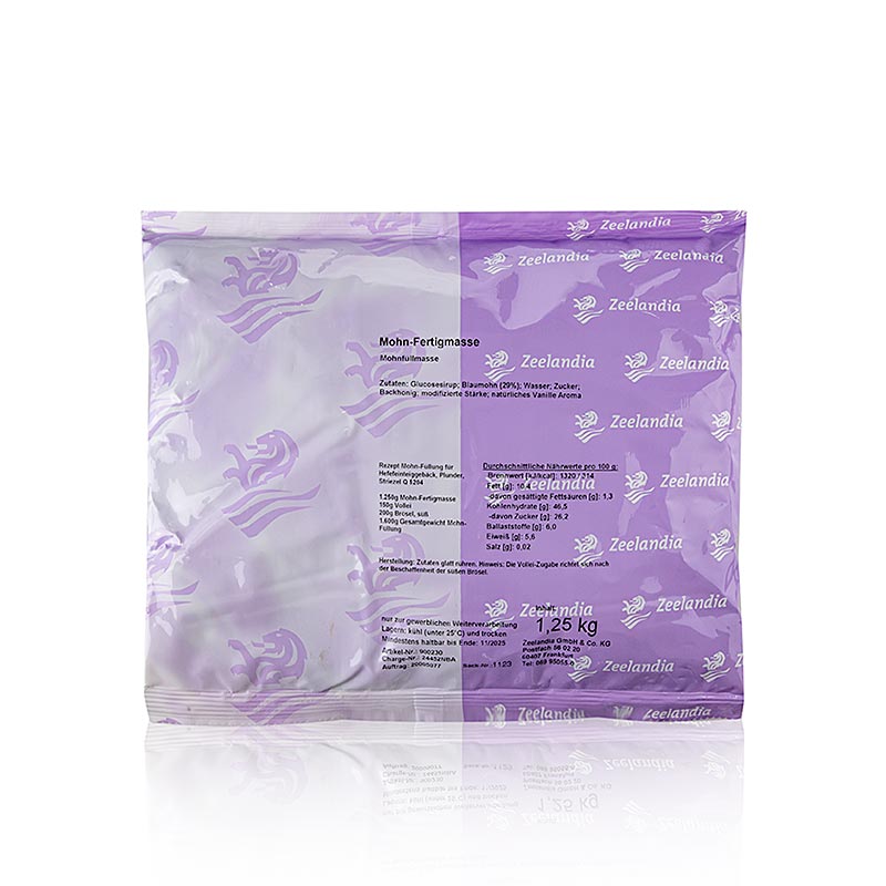 Jung Zeelandia - Impasto per dolci ai semi di papavero, Miele con zucchero e Miele , 1,25 kg