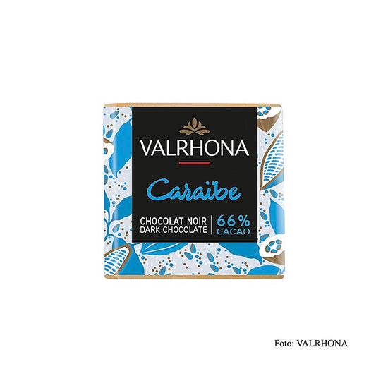 Valrhona Carré Caraïbes - Tablettes de chocolat noir, 66 % Cacao, 1 kg, 200 x 5 g