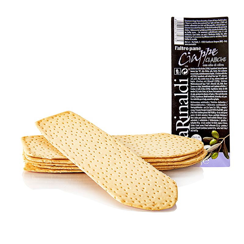 Ciabattine à Huile d'olive  galettes de pâte à pain plates, semblables à des grissini, 140 g