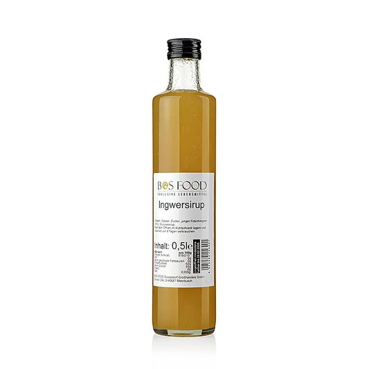 Sirop de gingembre BOS FOOD, pour Thé comme ingrédient aromatique, 500 ml