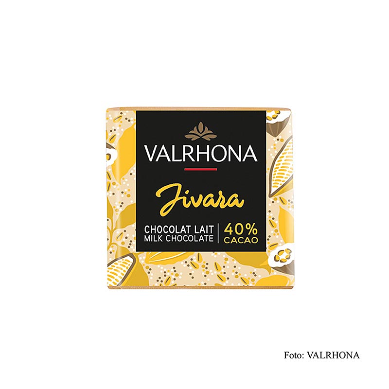 Valrhona Carré Jivara - Tavolette di cioccolato al latte, 40% Cacao, 1 kg, 200 x 5 g