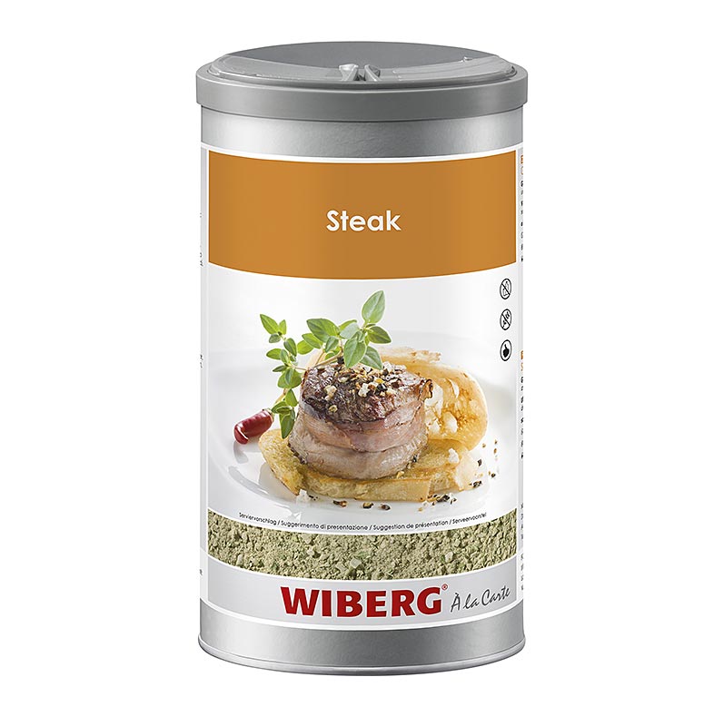 Sale aromatizzato per bistecche Wiberg, alle erbe, a grana grossa, 950 g