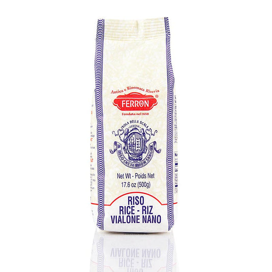 Vialone Nano, riso risotto a chicco tondo, Ferron, 500 g