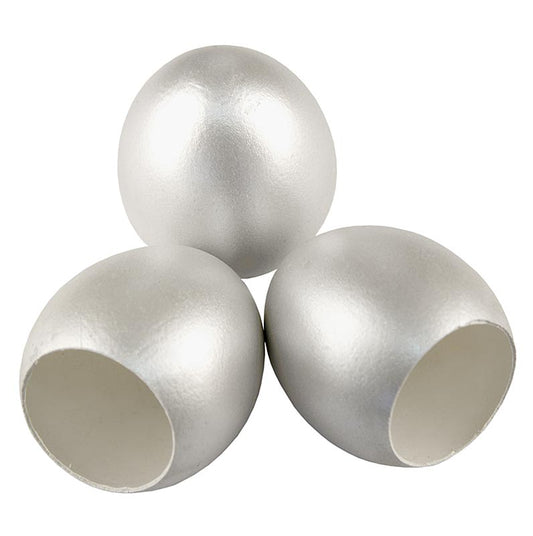 Coquilles d'oeufs vides, argentées, à remplir, 120 pc