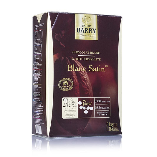 Callebaut - Blanc Satin, cioccolato bianco, Callets, 29% Cacao, 5 kg