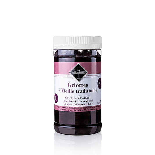 Griottes - Sauerkirschen, in Kirschbranntwein, ohne Kern ohne Stiel, 15% vol., 1 kg