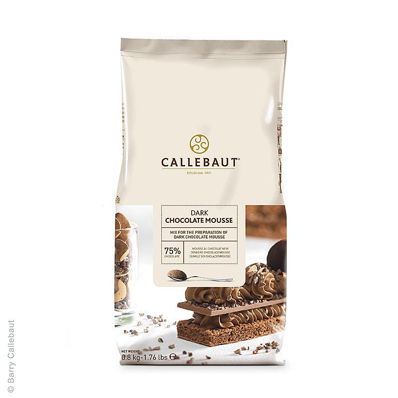 Callebaut - Mousse al cioccolato - in polvere, fondente, 800 g