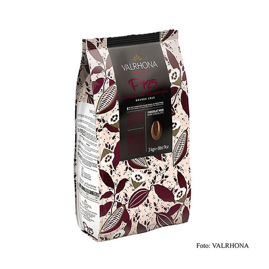 Valrhona Coeur de Guanaja, couverture noire, callets, 80 % Cacao, à faible teneur en beurre de cacao, 3 kg