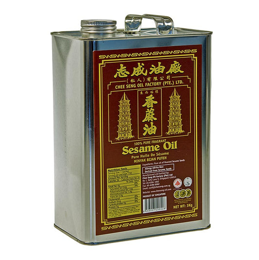 Olio di sesamo Asia, puro, scuro, da semi di sesamo tostati, 3,215 litri