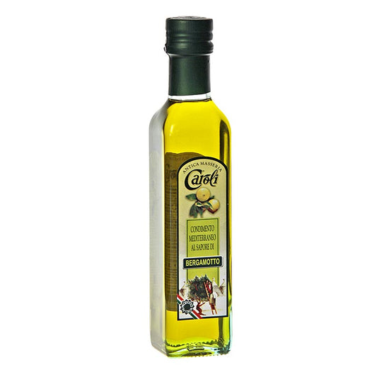 Olio d'oliva Caroli aromatizzato al bergamotto, 250 ml