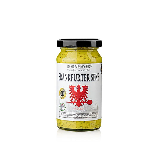 Kornmayer - Senape di Francoforte, mediamente piccante, con erbe aromatiche alla salsa verde, 210 ml