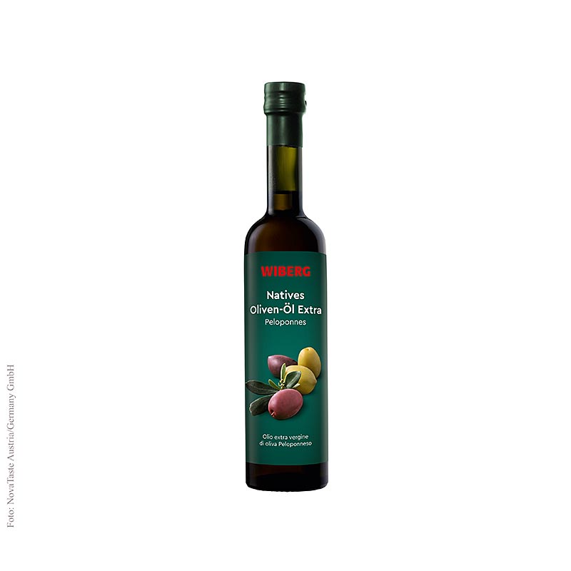 Huile d'olive vierge Wiberg, pressée à froid, Péloponnèse, 500 ml