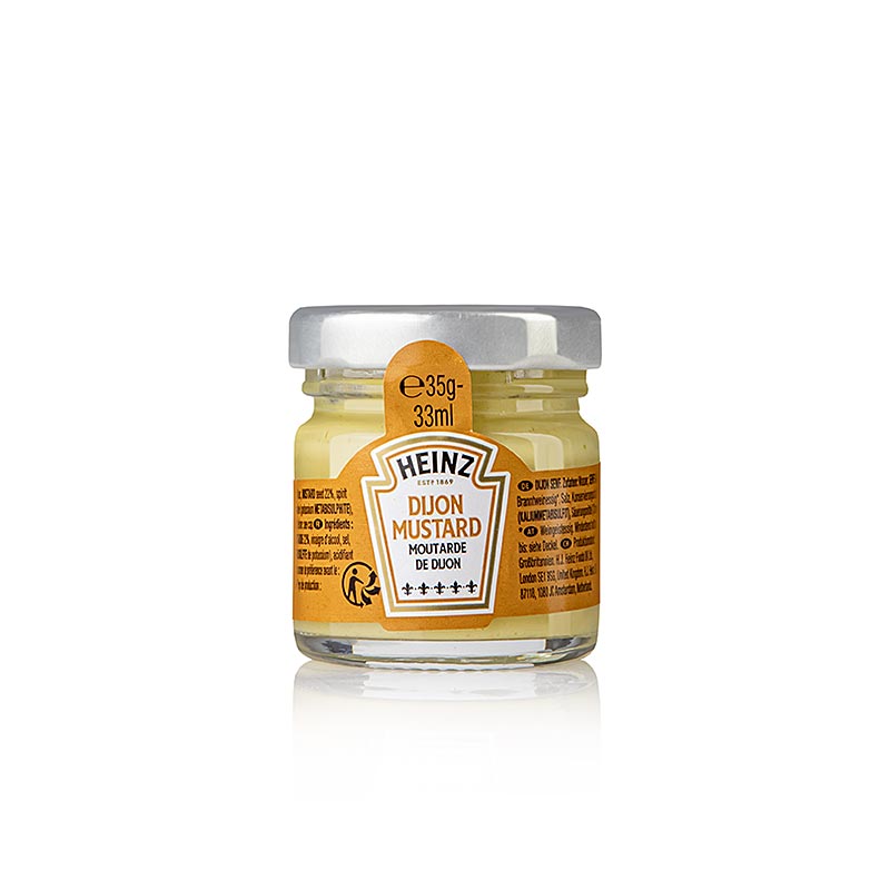 Heinz - Moutarde de Dijon, fine, petits pots individuels, 33 ml