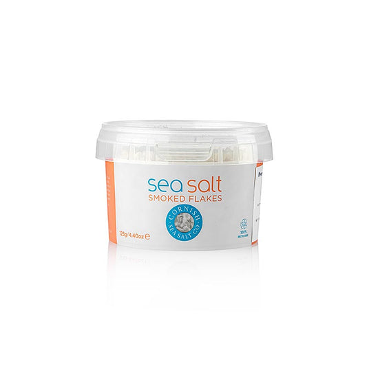 Cornish Sea Salt, geräucherte Meersalzflocken aus Cornwall/England, 125 g