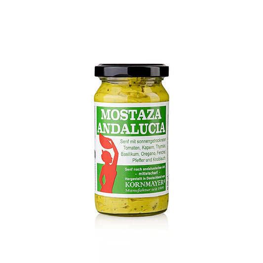 Kornmayer - Mostaza Andalucia, con pomodori, Capperi semi di finocchio, 210 ml