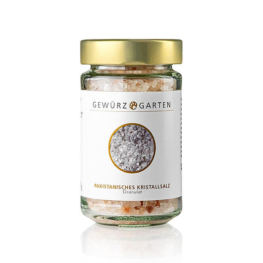 Gewürzgarten Sel cristallisé du Pakistan, granulés pour moulin à sel, 260 g