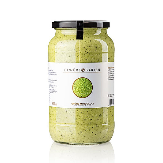 Gewürzgarten Grüne Mojosauce, mit Paprika, Chili und Blattpetersilie, 900 ml