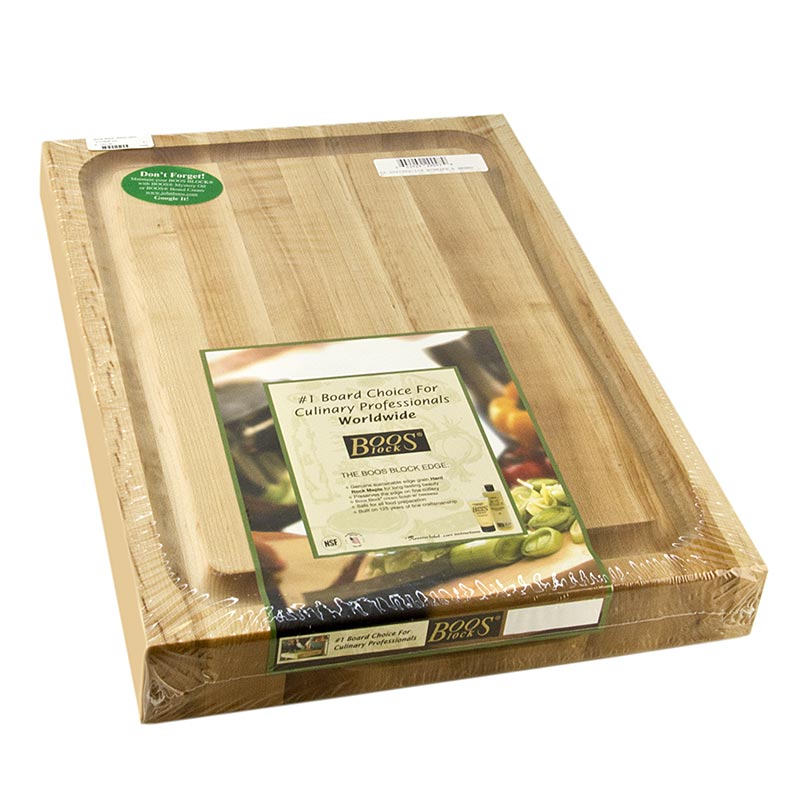 Tagliere Boos Block RA02 in acero, 51x38x6cm, con canale di drenaggio, 1 pz.