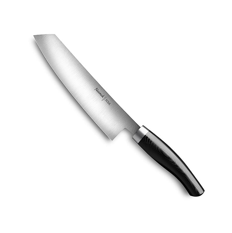 Coltello da cucina Nesmuk Soul 3.0, 180 mm, ghiera in acciaio inossidabile, manico in micarta nera, 1 pz.