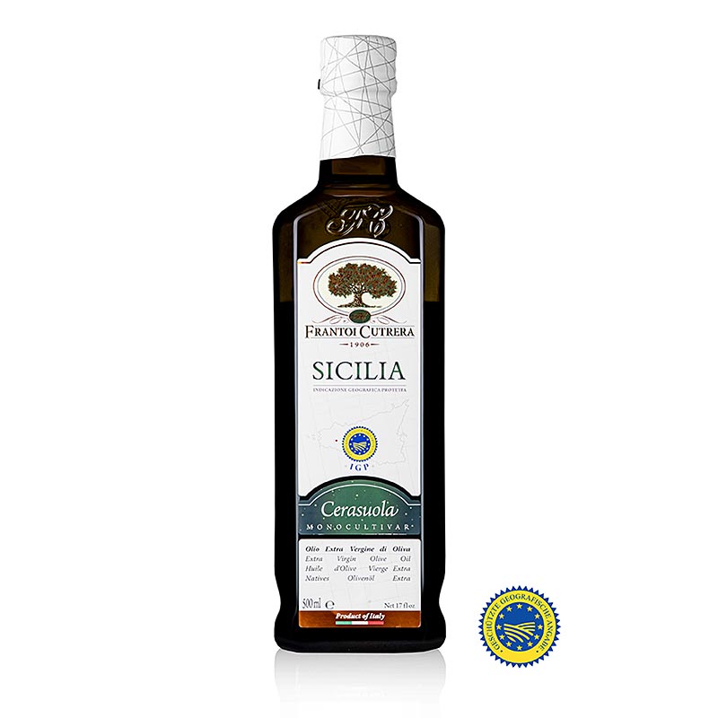 Huile d'olive , Frantoi Cutrera IGP/g.g.A, 100 % Cerasuola, 500 ml