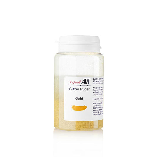 Glitzer Puder, gold glänzend, Sweet Art, 25 g