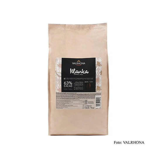 Valrhona Illanka, copertura fondente, callets, 63% Cacao, Perù, 3 kg