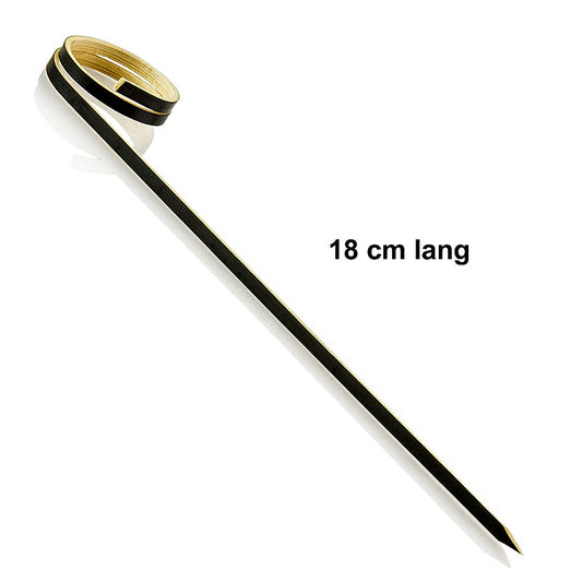 Franz Mensch - Bambus-Spieße, mit Loop (Ringende), schwarz, 18cm, 100 St