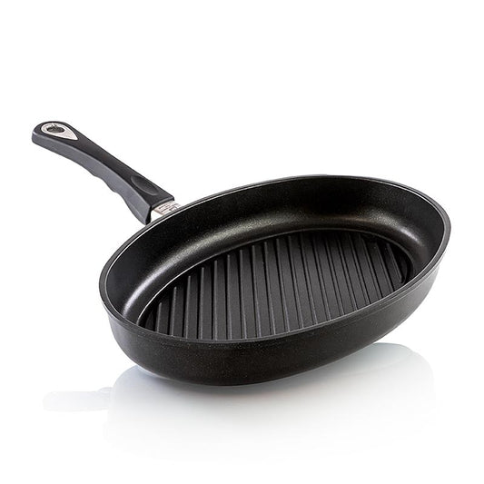 AMT Gastroguss, Poêle à poisson avec fond grillagé et rainure à graisse, induction, 35x24cm, 1 pc
