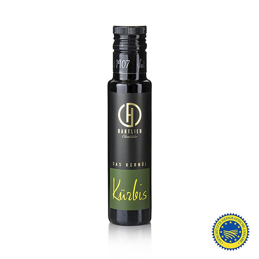 Olio di semi di zucca della Stiria IGP, puro al 100%, Hartlieb, 100 ml