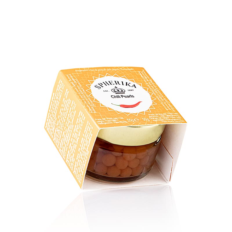 PESCAVIAR - Würzkaviar "Chili Pfeffer", Perlgrösse 5mm, Sphären, Cocktail Pearls, 55 g