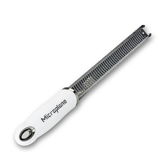 Microplane - Premium Classic - Stab, Zesten Reibe, Griff weiß/soft-touch, 1 St