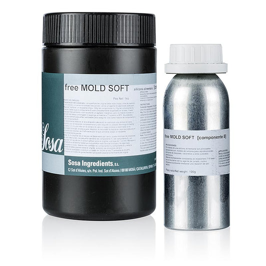 Sosa - Freemold Soft, per la realizzazione di stampi in silicone morbidi/flessibili, 1,1 kg, 2 pezzi.