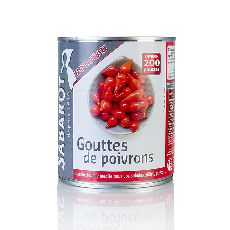 SABAROT WASSNER - Gocce di peperone, rosse, Sweety Drops, "Gouttes de Poivron", 793 g