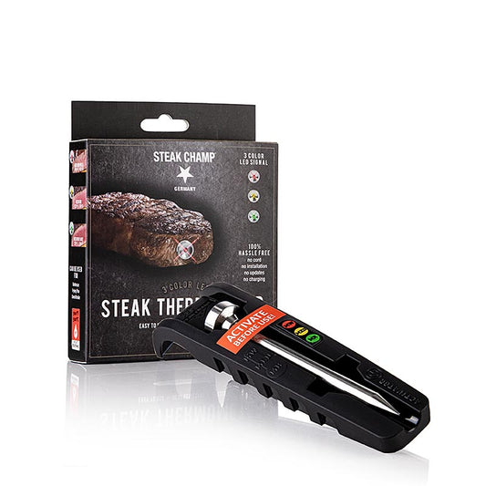 SteakChamp 3-Color-Pack, indicatore del punto di cottura delle bistecche per 3 livelli di cottura, 1 pz.