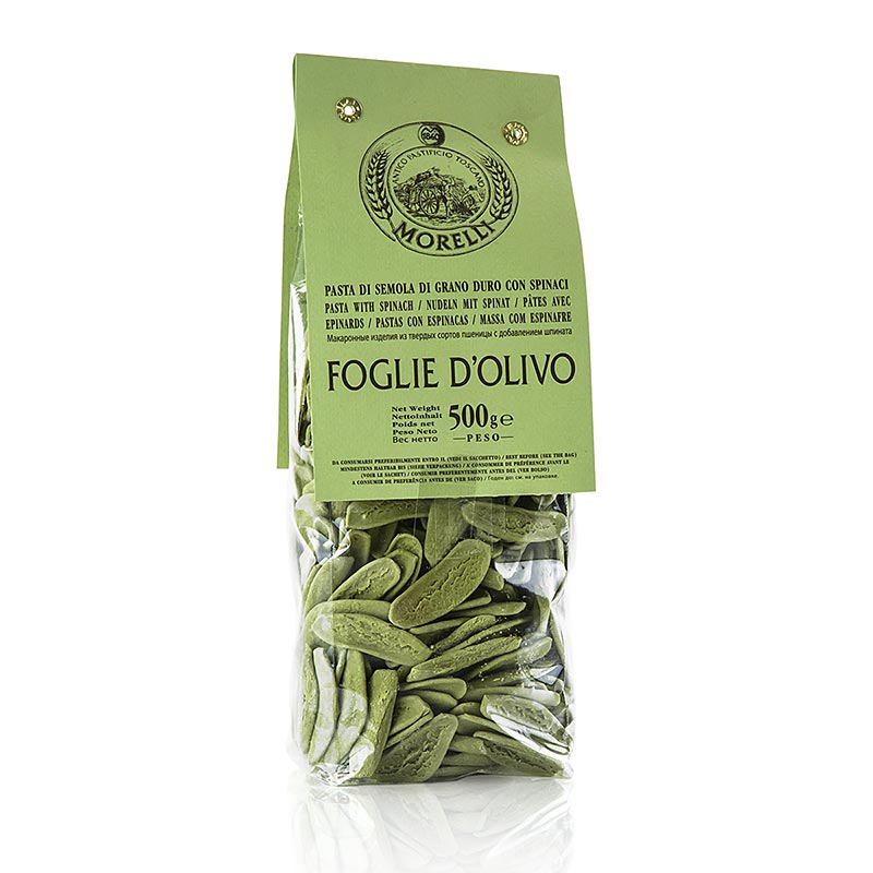 Morelli 1860 Foglie d'olivio, avec épinards, 500 g