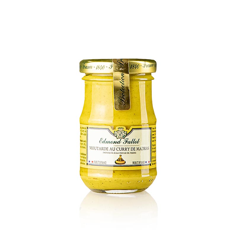Fallot - Moutarde fine au curry de Madras, piquante, 100 ml