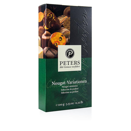 Cioccolatini - Assortimento "Variazioni di torrone", 8 Pezzi, Peters, 100 g, 8 conf.