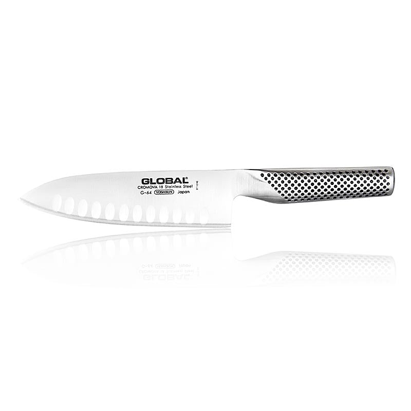 Global G-64 / G-84 Couteau Santoku avec goulotte, 16cm, 1 pc
