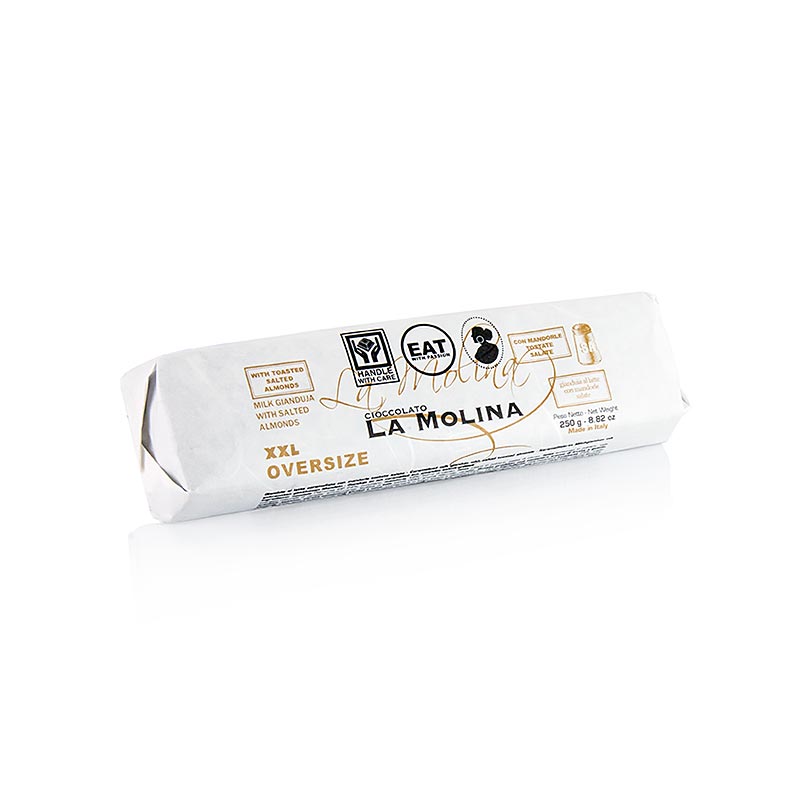 XXL Oversize Gianduja Barren mit Salzmandeln, La Molina, 250 g