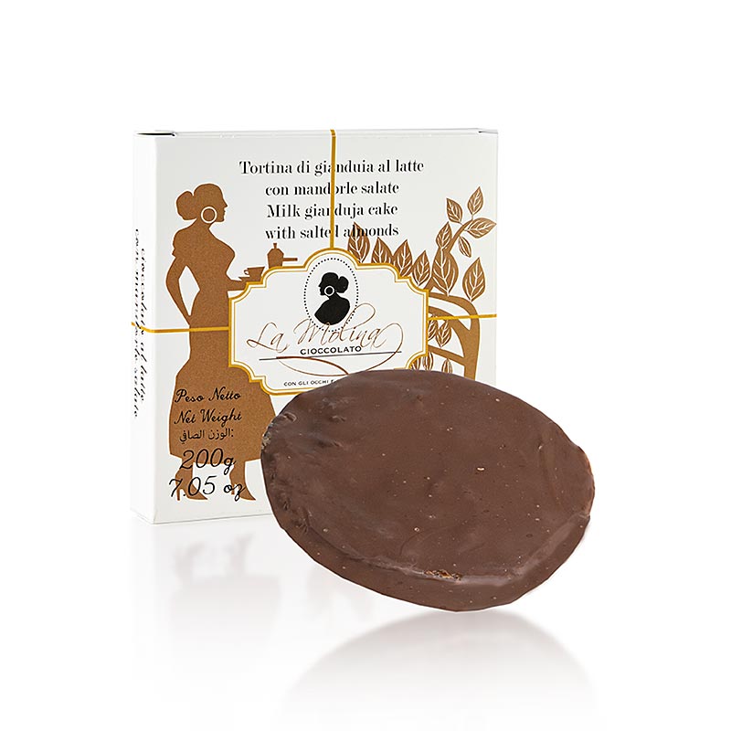 Choco Cake, Milchschokoladen Gianduja mit Salzmandeln, Ø11,5cm, La Molina, 200 g