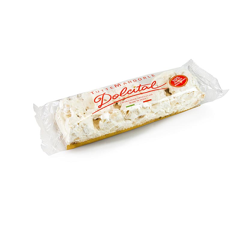 Dolcital - Torrone italiano - Mandorle, barretta compatta, 200 g