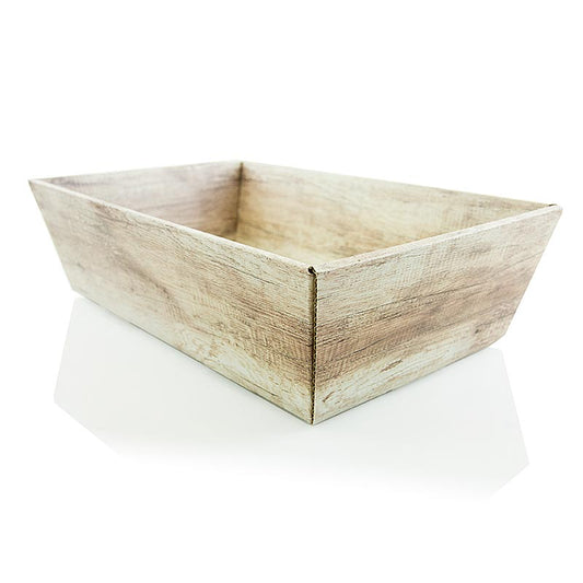Corbeille à cadeaux, carrée, "Wood", -moyenne-, 330x190x110mm, 1 pc