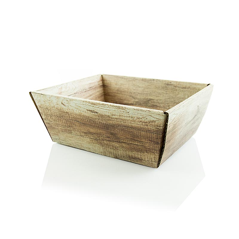 Präsentkorb, 4-eckig, "Wood", -klein-, 190x140x110mm, 1 St