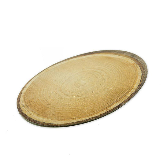 Plaque décorative Rondelle d'arbre en carton -S-, ovale, 200x150mm, 1 pc