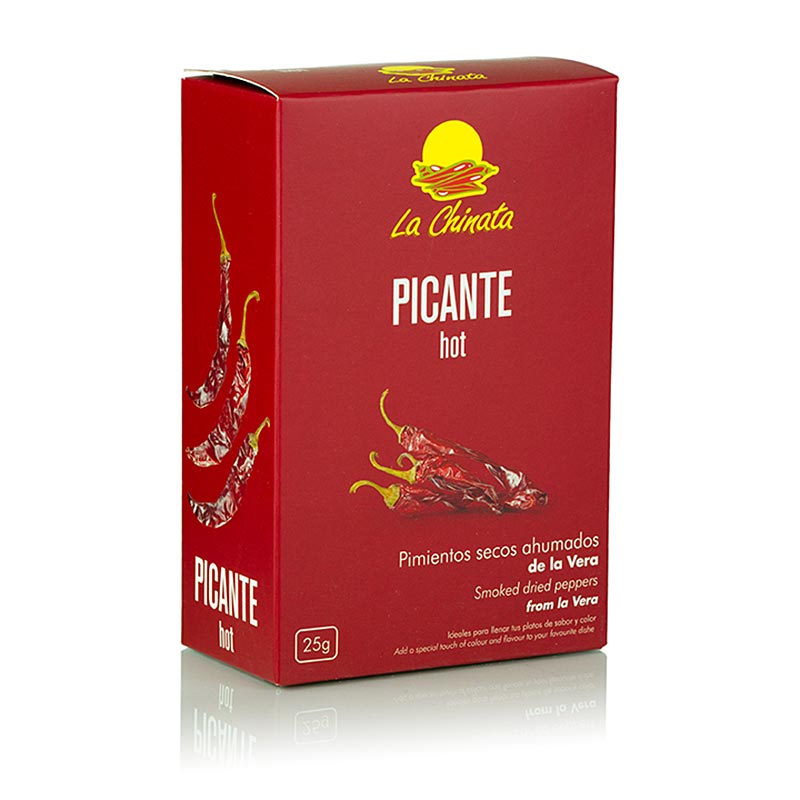 Piments séchés, fumés, piquants, environ 5 à 7 Pièces, La Chinata, 25 g
